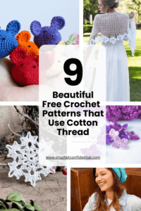 9 Beautiful Free Crochet Patterns Using Cotton Thread