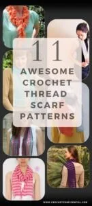 11 Light and Lacy Crochet Thread Scarf Patterns